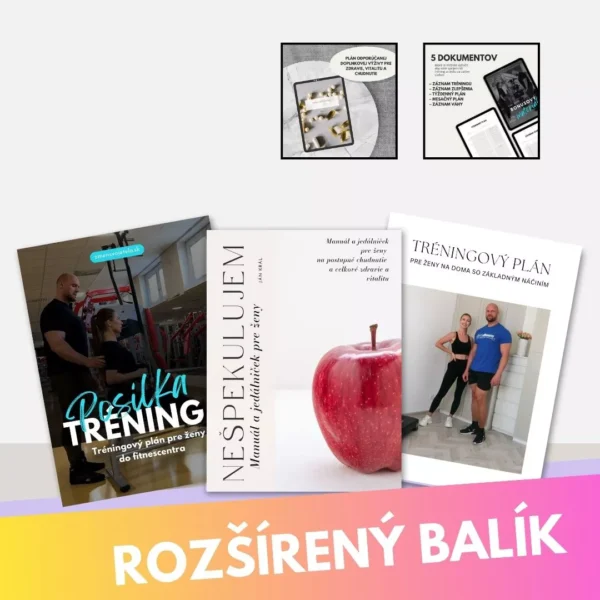 Balík: Tréningové plány pre ženy na doma + vo fitku + jedálniček